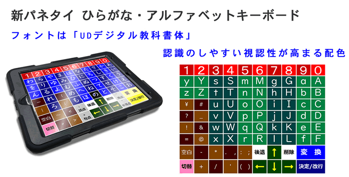 新パネタイ ひらがな・アルファベットキーボード